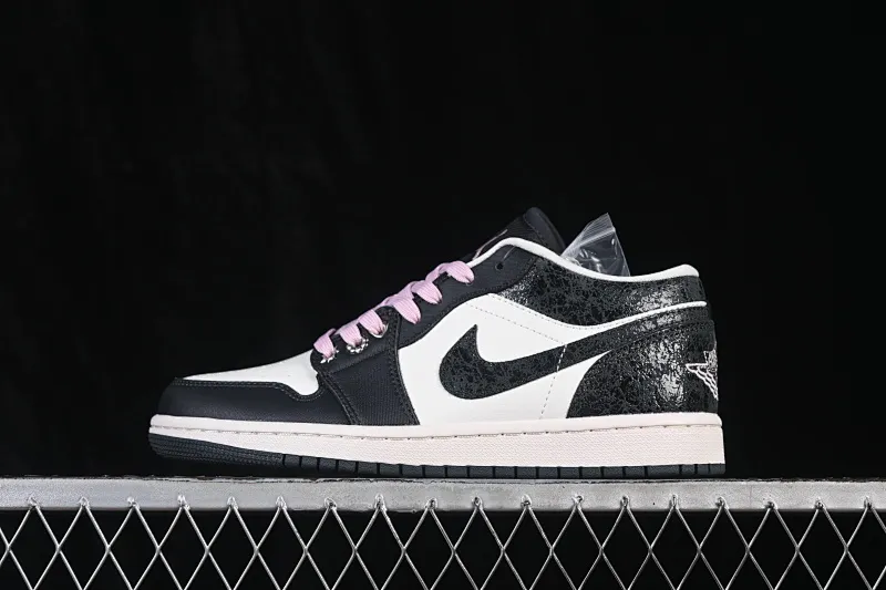 All categories Air Jordan Jordan series basketball shoes Air Jordan 1 Low Air Jordan 1 Low AJ1 Joe 1 burst pattern black and white low-top retro culture basketball shoes II0595-001